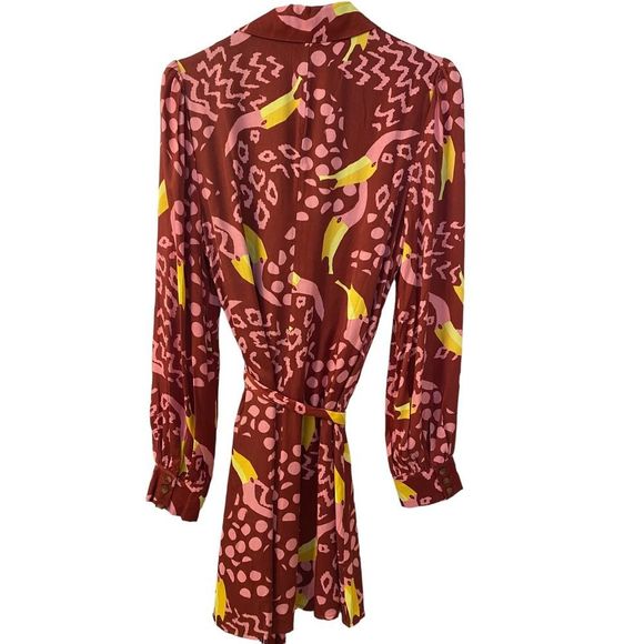 Farm Rio Toucanissimo Long Sleeve Wrap Dress-NWT - Picture 5 of 11